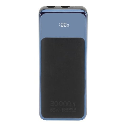Bateria Externa Rivacase VA1080 Polímero de Lítio 30000 mAh Preta, Azul