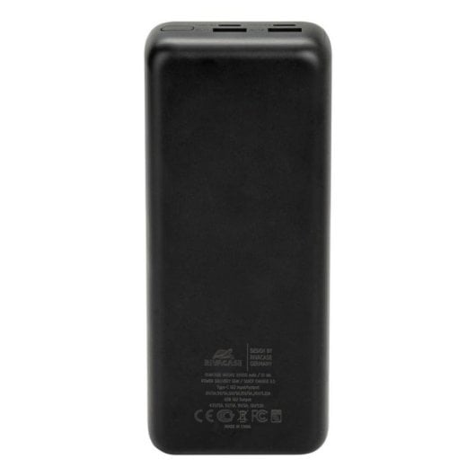 Bateria Externa Rivacase VA1080 Polímero de Lítio 30000 mAh Preta, Azul