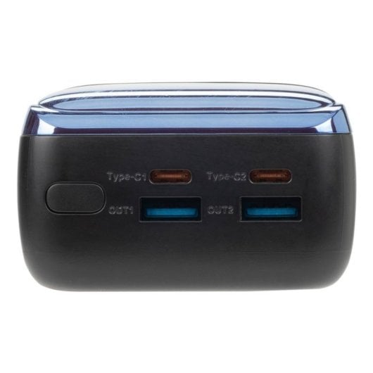 Bateria Externa Rivacase VA1080 Polímero de Lítio 30000 mAh Preta, Azul