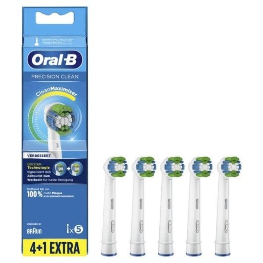 Tête de rechange Oral-B Precision Clean 80339350 lot de 5 bleu/blanc