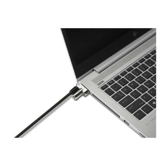Candado portátil Kensington Universal 3 en 1, cable 1,8m, llave, carbono/plata