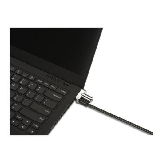 Candado portátil Kensington Universal 3 en 1, cable 1,8m, llave, carbono/plata