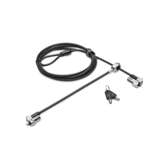 Candado Kensington NanoSaver Llave Doble 1.8m Acero al Carbón Negro Acero Inoxidable
