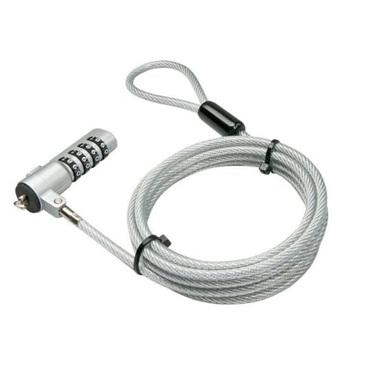 Candado con combinación Lindy 20980 Acero inoxidable Cable 1,8 m Alta seguridad