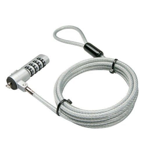 Candado con combinación Lindy 20980 Acero inoxidable Cable 1,8 m Alta seguridad