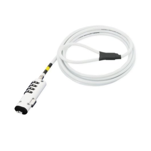 Candado portátil Mobilis 001330 Código Acero 1,8m Blanco