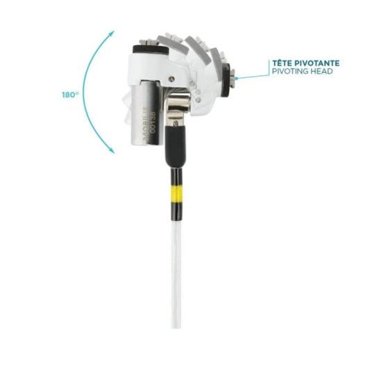 Lucchetto Mobilis 001325 Bianco 1,8 m Acciaio con Chiave 3 Chiavi Lucchetto Mobilis 001325 Bianco 1,8 m Acciaio con Chiave 3 Chiavi