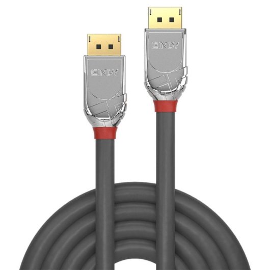 Cable DisplayPort Lindy 36302 2m macho-macho 1.4 8K 60Hz chapado en oro gris
