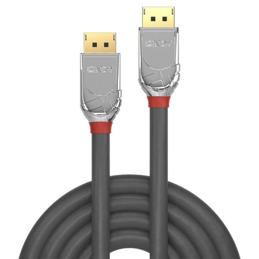 Cable DisplayPort Lindy 36302 2m macho-macho 1.4 8K 60Hz chapado en oro gris