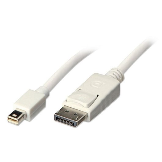 Cable Lindy 41058 3m Mini DisplayPort a DisplayPort Macho/Macho Blanco 4K 1.2 Oro