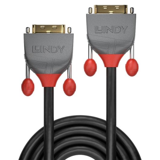 Cable DVI-D Lindy 36221 1m Dual Link Macho a Macho Negro