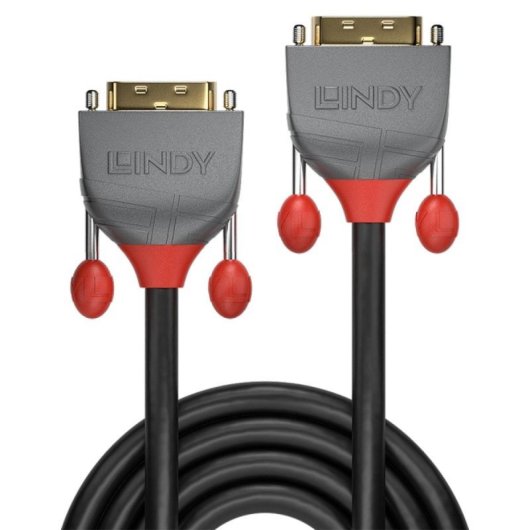 Cable DVI-D Lindy 36228 20m Dual Link Macho-Macho Chapado Oro Negro