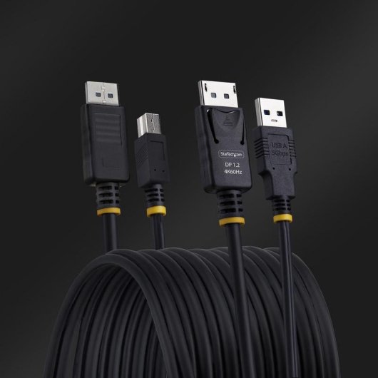 Cable KVM DisplayPort StarTech.com 3,1m USB 5Gbps 4K60Hz HDR10 Universal