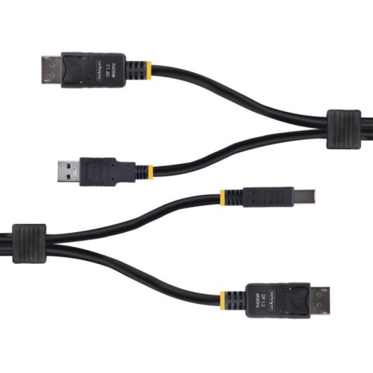Cavo KVM StarTech DisplayPort 1.2 USB 3.2 Gen 1 Type-A Type-B 4K 60Hz 5Gbps Nero 3,1 m