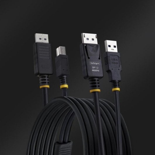 KVM Kabel StarTech DisplayPort 4K 60Hz USB 5Gbps 1,8 m KVM Kabel StarTech DisplayPort 4K 60Hz USB 5Gbps 1,8 m
