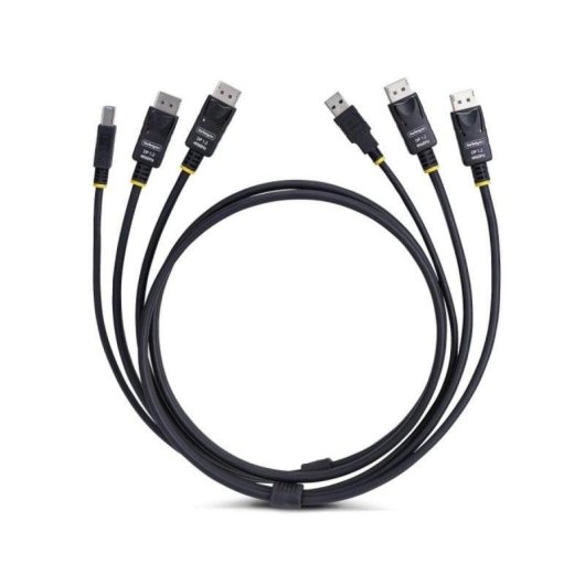 Cable KVM StarTech Dual DisplayPort 1.8m 4K 60Hz USB 5Gbps