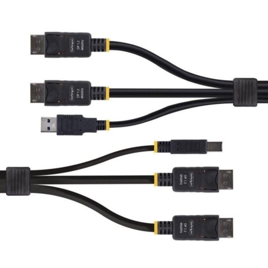 Cable KVM StarTech Dual DisplayPort 1.8m 4K 60Hz USB 5Gbps