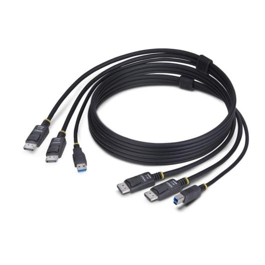 Cable KVM StarTech Dual DisplayPort 1.8m 4K 60Hz USB 5Gbps