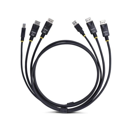 Cable KVM StarTech Dual DisplayPort 1.8m 4K 60Hz USB 5Gbps