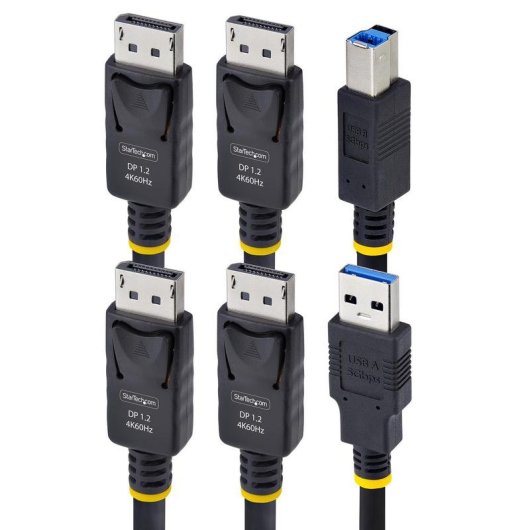 Cable KVM StarTech Dual DisplayPort 1.8m 4K 60Hz USB 5Gbps