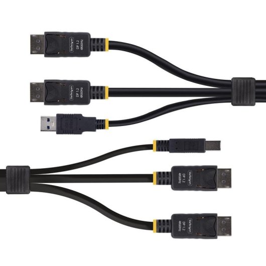 Cable KVM StarTech Dual DisplayPort 1.8m 4K 60Hz USB 5Gbps
