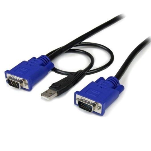 Cable KVM USB VGA 3m StarTech SVUSBVGA10 Ultra Delgado Macho/Macho Negro