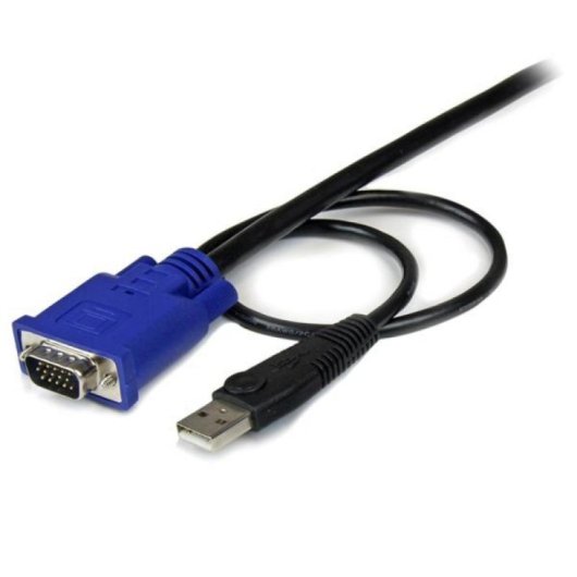 Cable KVM USB VGA 3m StarTech SVUSBVGA10 Ultra Delgado Macho/Macho Negro