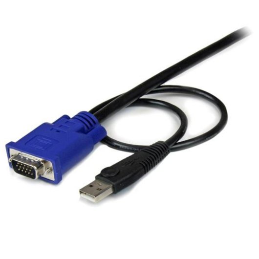 Cable KVM USB VGA 3m StarTech SVUSBVGA10 Ultra Delgado Macho/Macho Negro