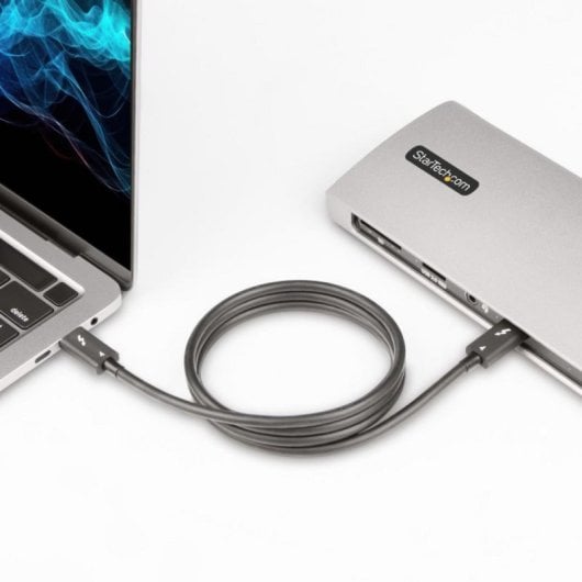 Cable Thunderbolt 4 StarTech.com 1m 40Gbps Negro Níquel PD 100W Vídeo 8K USB-C TPE