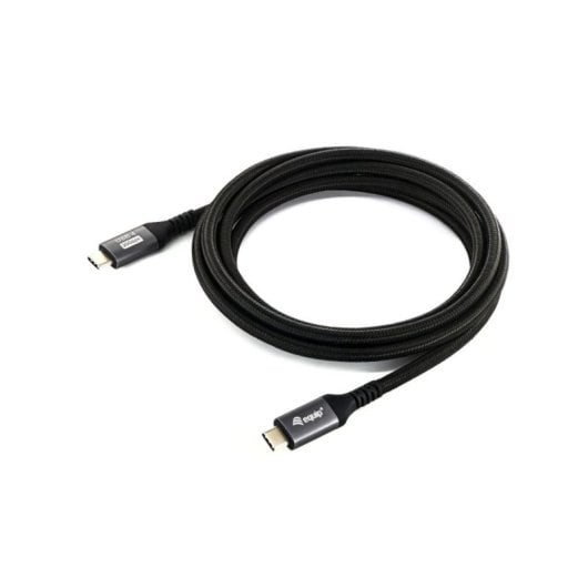 Cable USB-C Equip 128382 USB4 Gen 2x2 2m 20Gbps PD 100W 4K60Hz Trenzado Negro