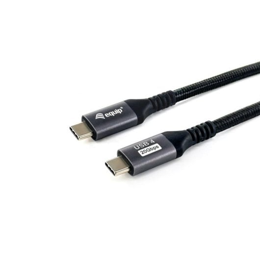 Cable USB-C Equip 128382 USB4 Gen 2x2 2m 20Gbps PD 100W 4K60Hz Trenzado Negro