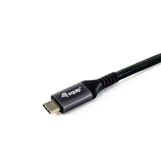 Cable USB-C Equip 128382 USB4 Gen 2x2 2m 20Gbps PD 100W 4K60Hz Trenzado Negro