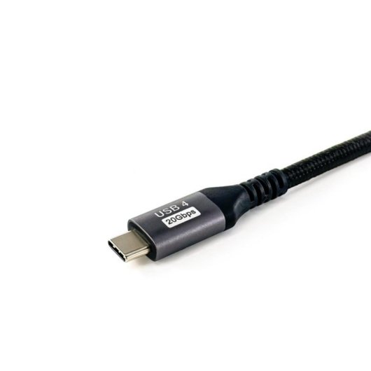 Cable USB-C Equip 128382 USB4 Gen 2x2 2m 20Gbps PD 100W 4K60Hz Trenzado Negro