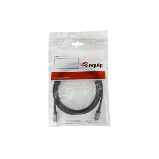 Cable USB-C Equip 128382 USB4 Gen 2x2 2m 20Gbps PD 100W 4K60Hz Trenzado Negro