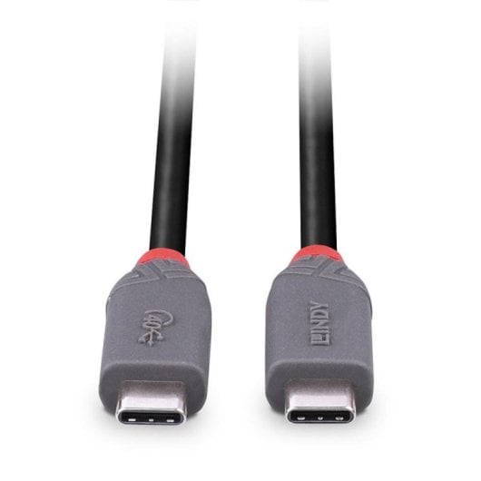 Cable USB Lindy 36947 USB4 Gen 3x2 0,8m USB C a USB C Negro Contactos Oro