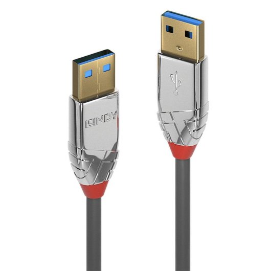 Cable USB Lindy 36628 3m USB 3.2 Gen 1 Macho-Macho Chapado Oro Gris