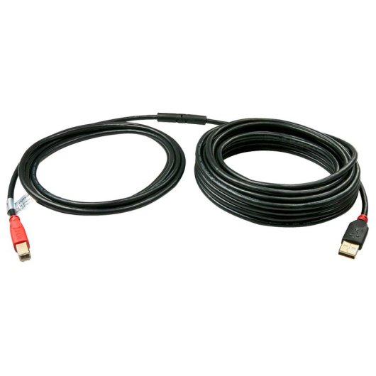 Cavo USB 2.0 Lindy 42762 15m USB A USB B Maschio/Maschio Nero Rosso