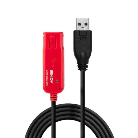 Cabo USB Lindy 42782 12 m USB A Macho para USB A Fêmea USB 2.0 0,48 Gbit/s Preto