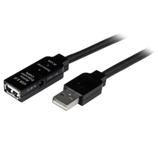 Cable de extensión USB 2.0 activo StarTech.com USB2AAEXT5M, 5m, Macho/Hembra, Negro