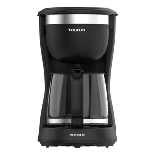 Cafetera Taurus Verona 12 Filtro 1,25L 12 Tazas Antigoteo Filtro Permanente Negro