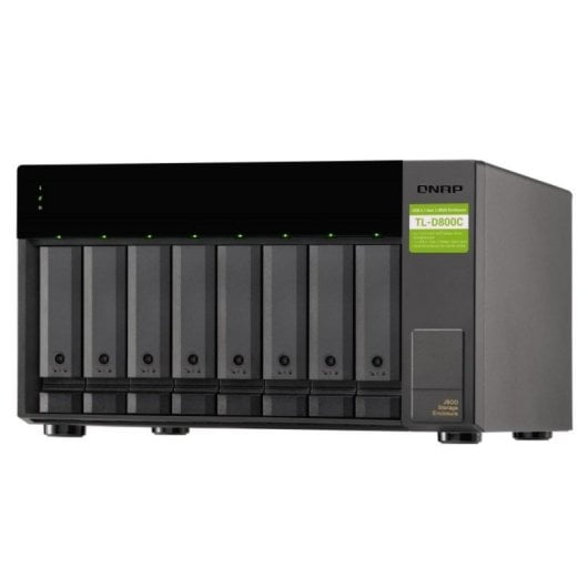 QNAP TL-D800C NAS 8 Baías USB 3.2 Gen2 Hot-Swap SATA 6Gb/s Preta/Cinzento