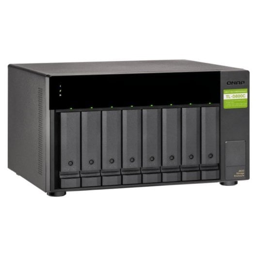 QNAP TL-D800C NAS 8 Baías USB 3.2 Gen2 Hot-Swap SATA 6Gb/s Preta/Cinzento