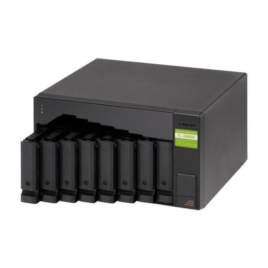 QNAP TL-D800C NAS 8 Baías USB 3.2 Gen2 Hot-Swap SATA 6Gb/s Preta/Cinzento