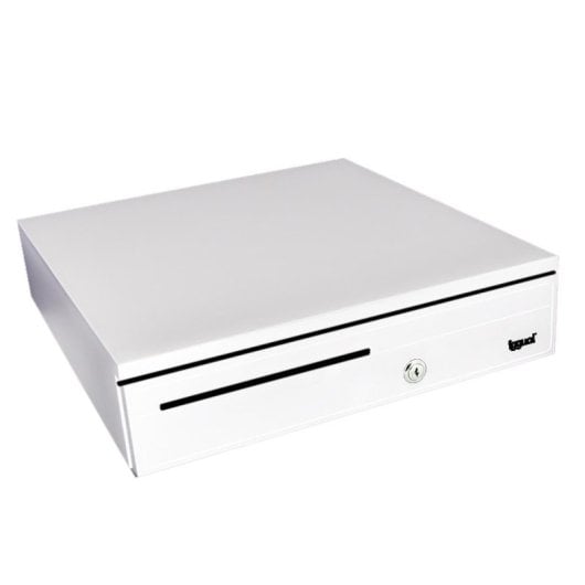 Cajón de efectivo iggual IRON-3W IGG315767 Blanco 405x420x100mm 12V cierre 3 posiciones