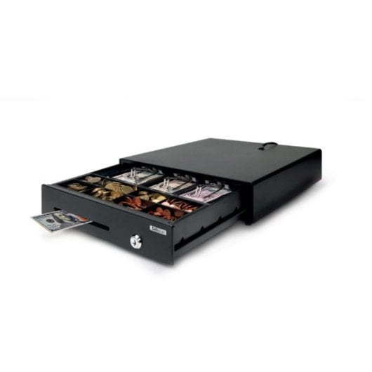 Cajón de efectivo Safescan 132-0448 automático y manual Negro 3 compartimentos billetes 8 monedas