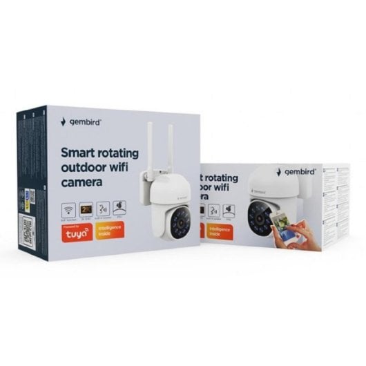 Cámara IP Gembird TSL-ODCAM-WRHD-01 Exterior 4MP QHD 2K Visión Nocturna 355° WiFi