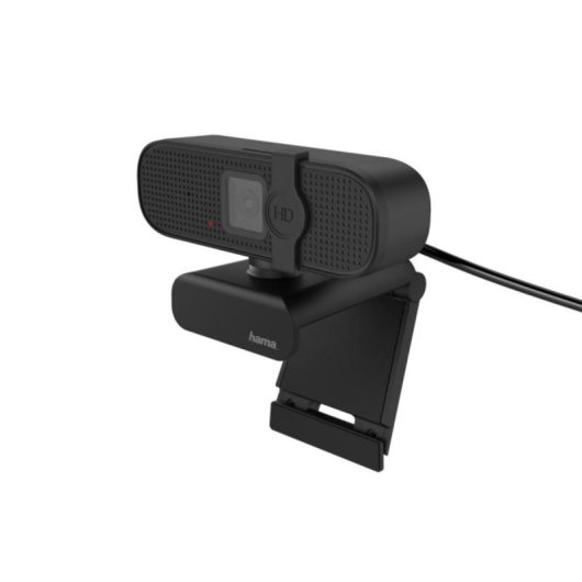 Cámara web Hama C 400 Full HD 2MP micrófono integrado USB 2.0 negra con base para pantalla
