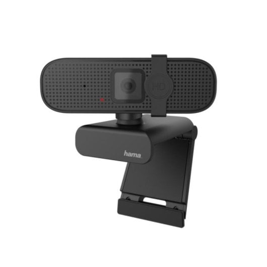 Cámara web Hama C 400 Full HD 2MP micrófono integrado USB 2.0 negra con base para pantalla