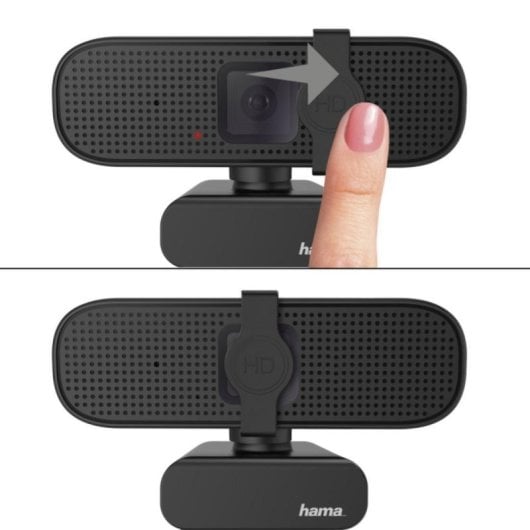 Cámara web Hama C 400 Full HD 2MP micrófono integrado USB 2.0 negra con base para pantalla