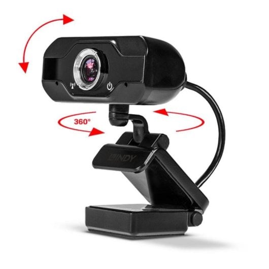 Câmara Web Full HD USB 2.0 1920x1080 30fps com Microfone Integrado e Base Rotativa